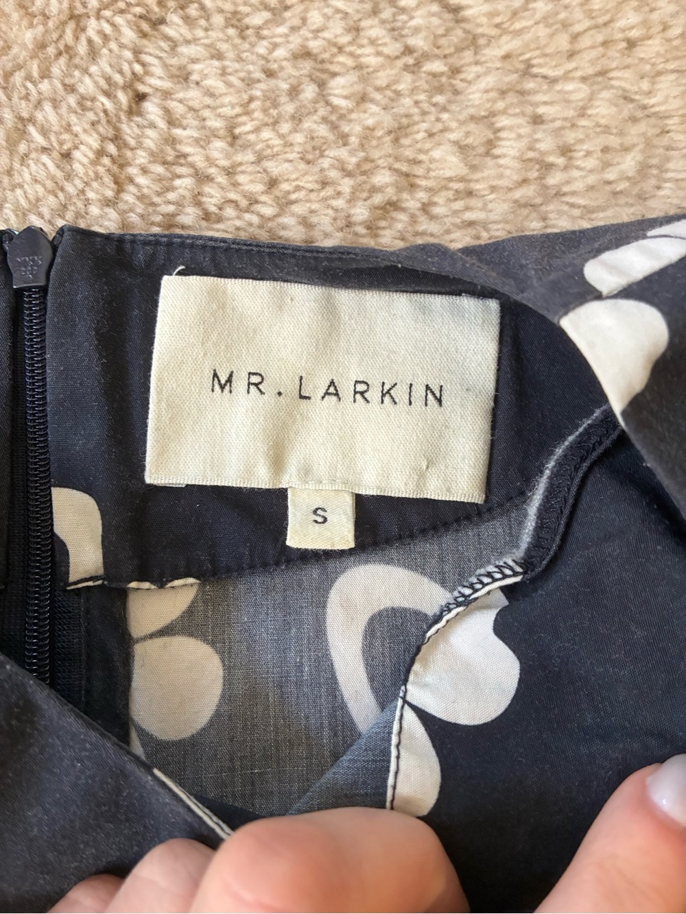 Mr. Larkin lake top in girl flower print cotton S - Picture 4 of 5